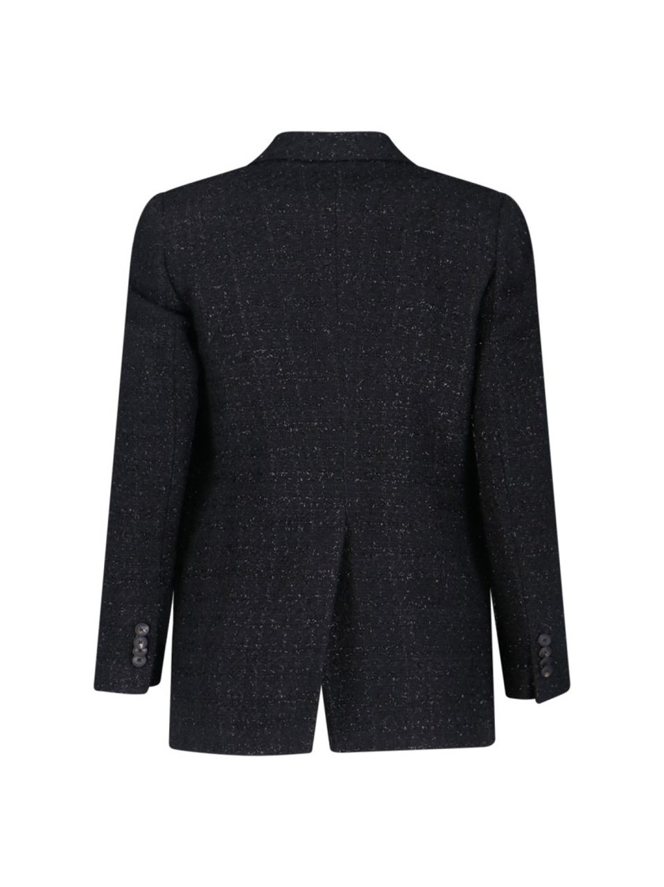 Tagliatore Tailored Black Jacket With Notched Lapel And Textured Fabric Zwart