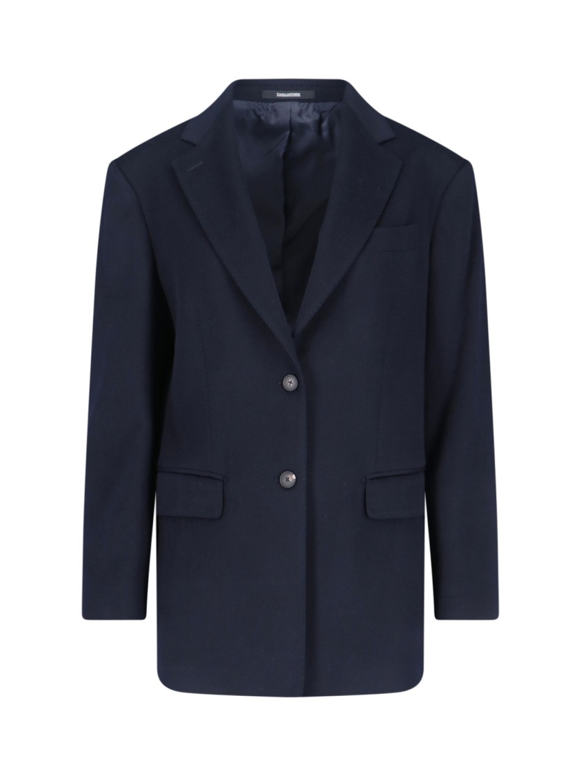 Tagliatore "Cecily" Cashmere Blazer – Navy Blue Neutraal