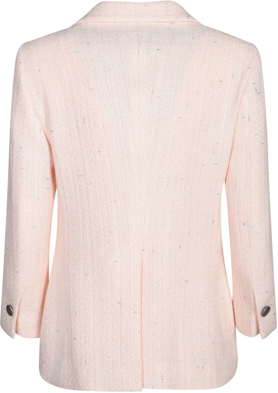 ジャケット TAGLIATORE Tagliatore Jackets Pink TAGLIATORE Men's Linen and Cotton Blazer Jacket Pink
