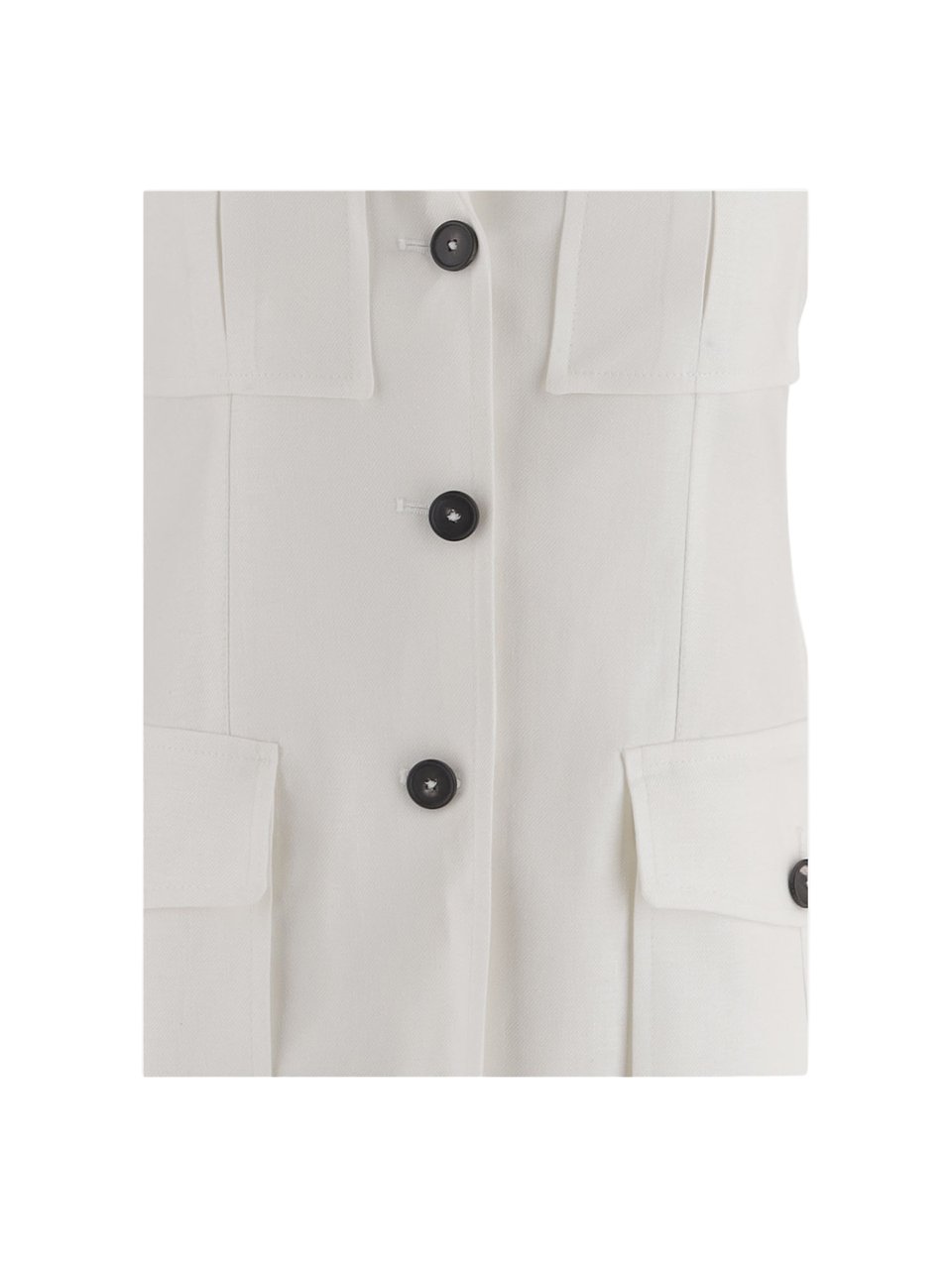 Tagliatore Single-Breasted Linen Jacket Wit