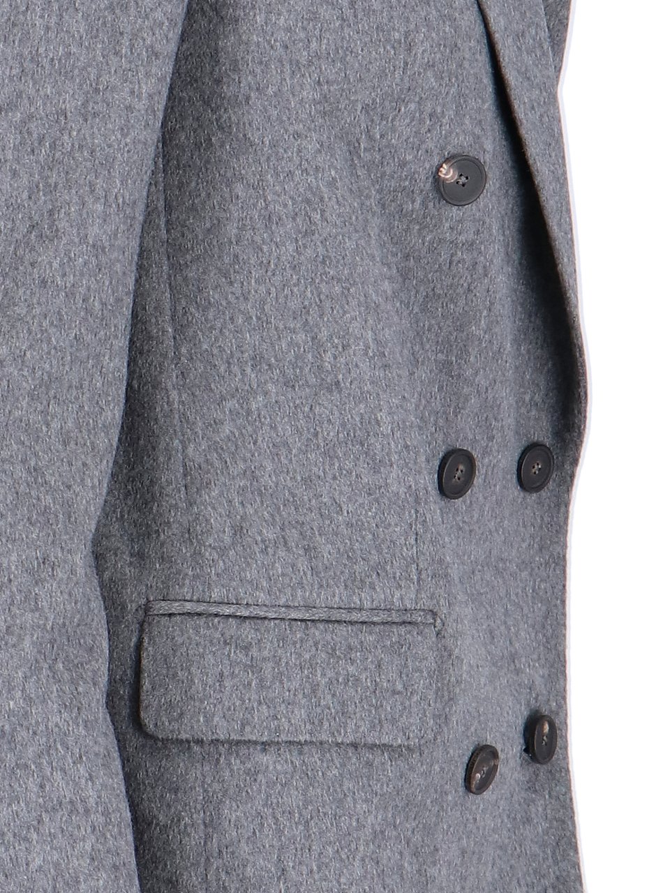 Tagliatore Grey Double-Breasted Cashmere Blazer Grijs