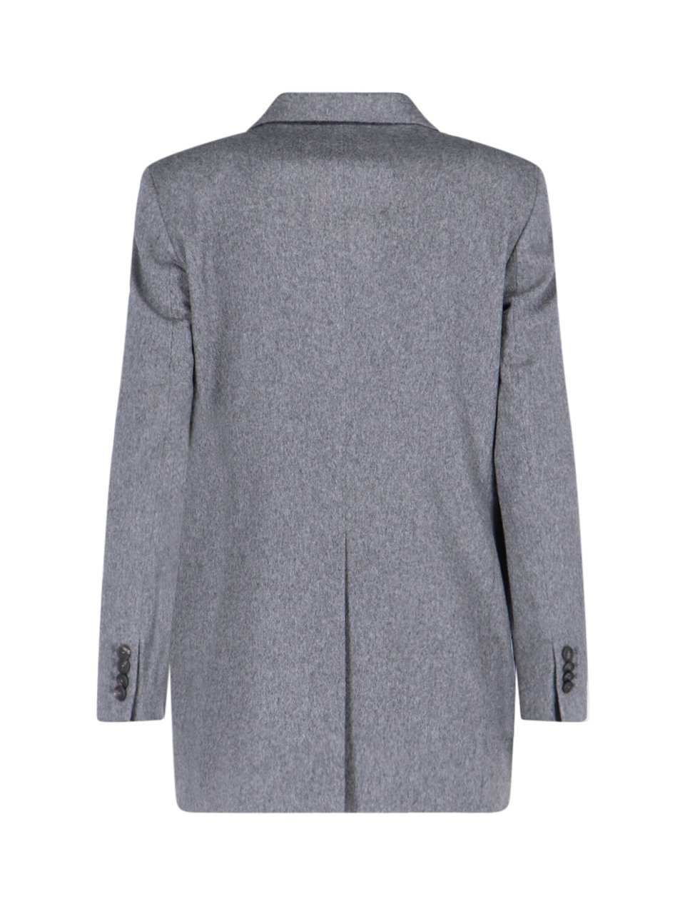 Tagliatore Grey Double-Breasted Cashmere Blazer Grijs