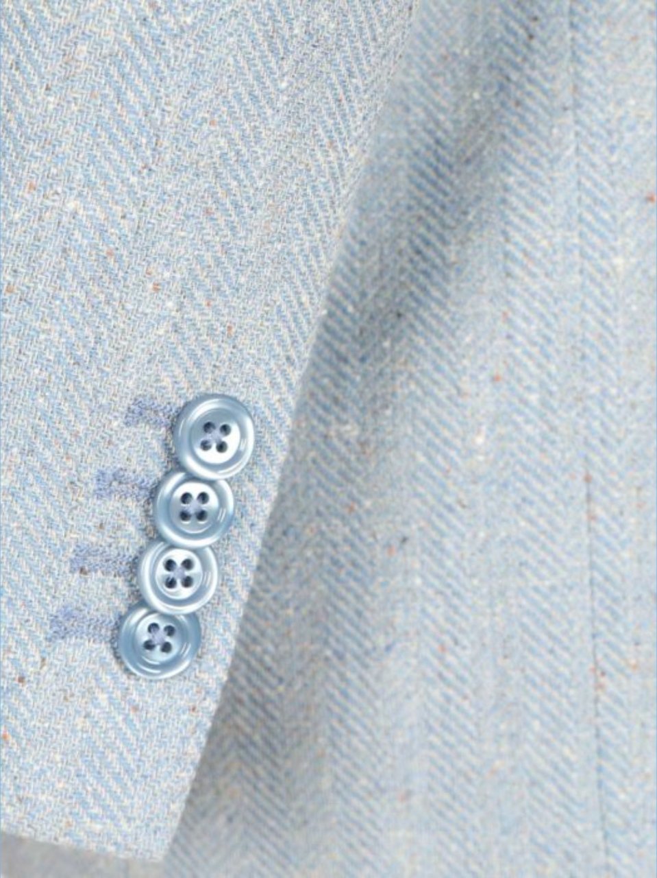 Tagliatore Light Blue Double Breasted Peak Lapels Blazer Wit
