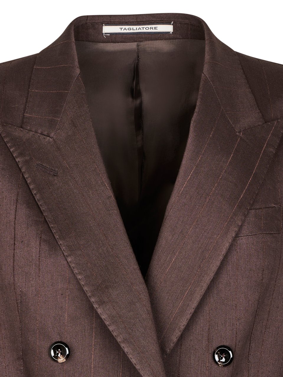 Tagliatore Double-Breasted Pinstripe Jacket with Structured Silhouette Zwart