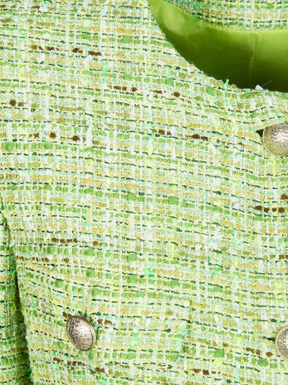 Tagliatore Green Tweed Textured Checked Jacket Groen