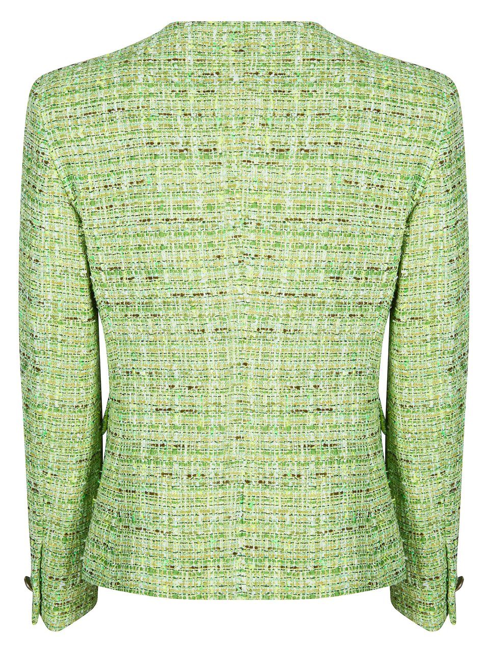 Tagliatore Green Tweed Textured Checked Jacket Groen