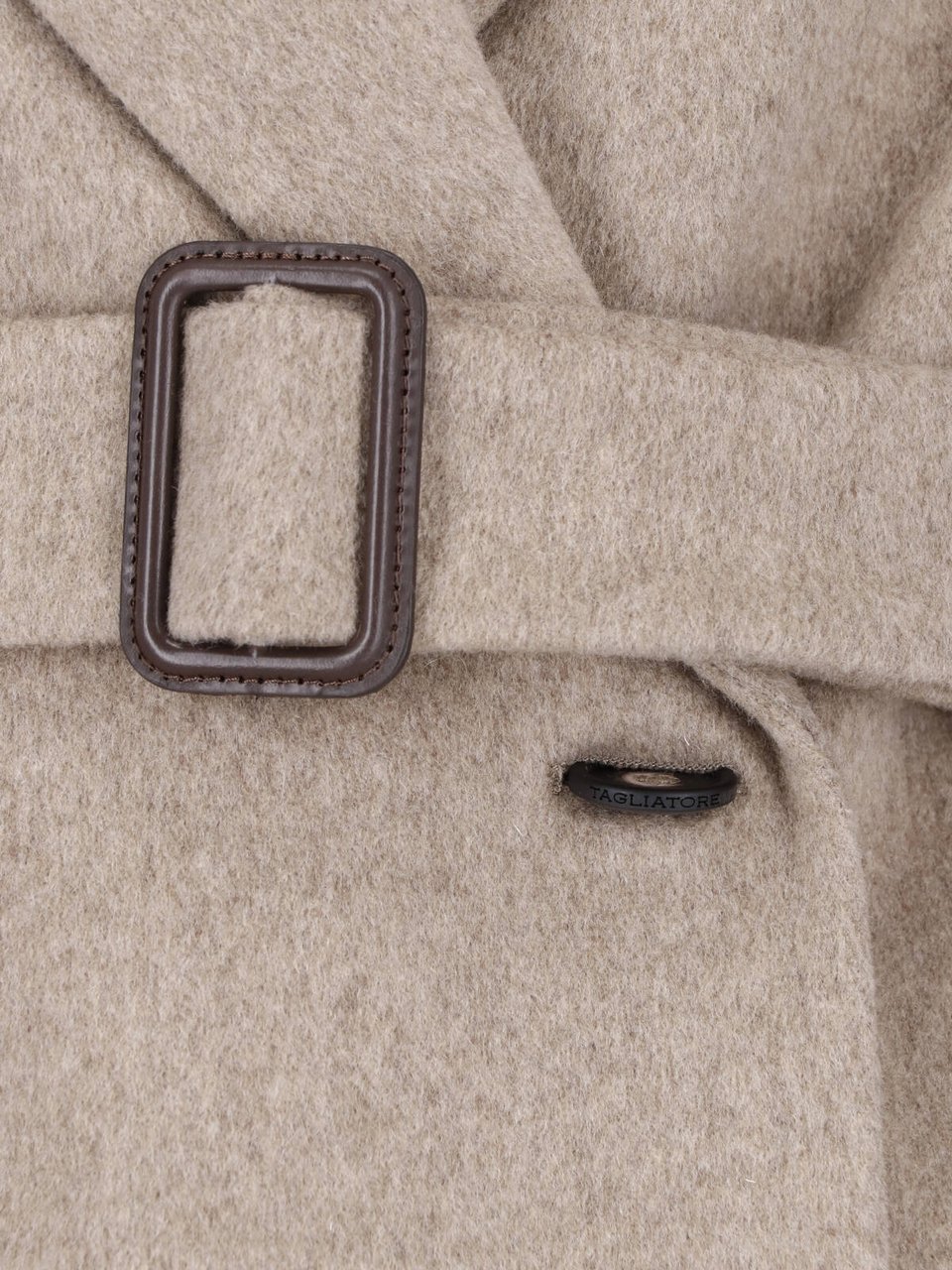 Tagliatore Brown Jole Virgin Wool Coat Bruin