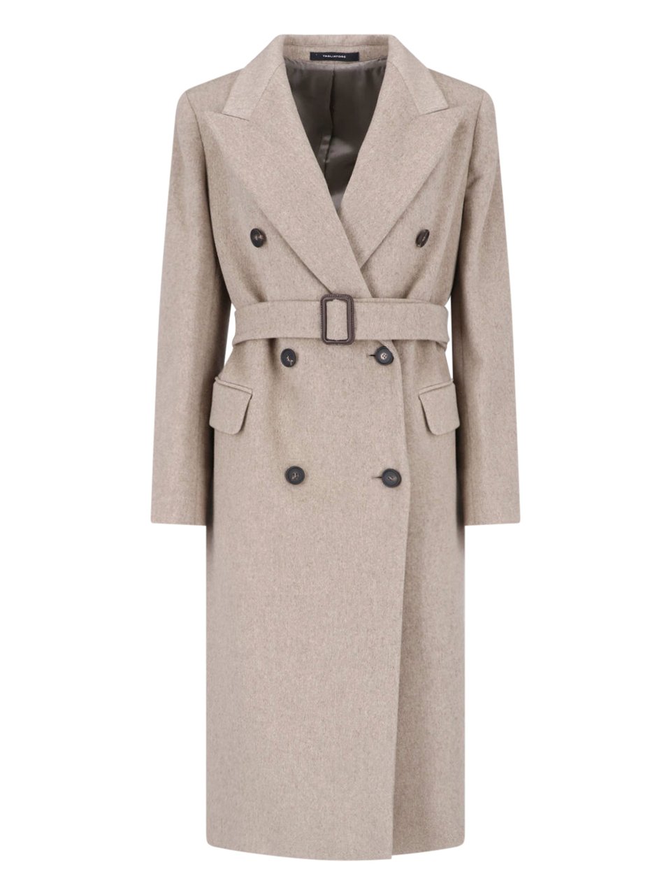 Tagliatore Brown Jole Virgin Wool Coat Bruin
