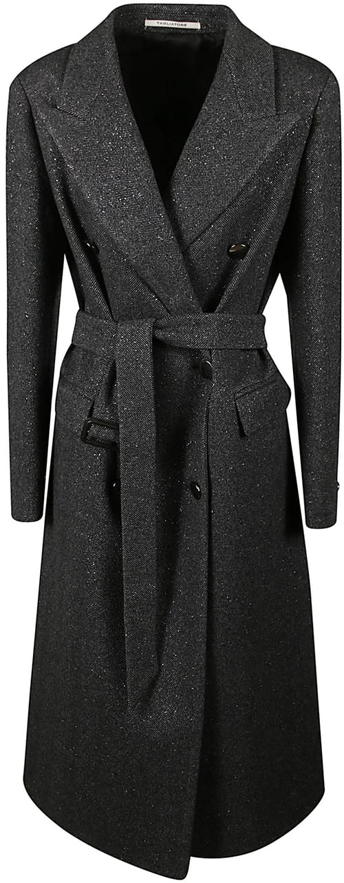 Tagliatore Jole Long Coat Black Zwart