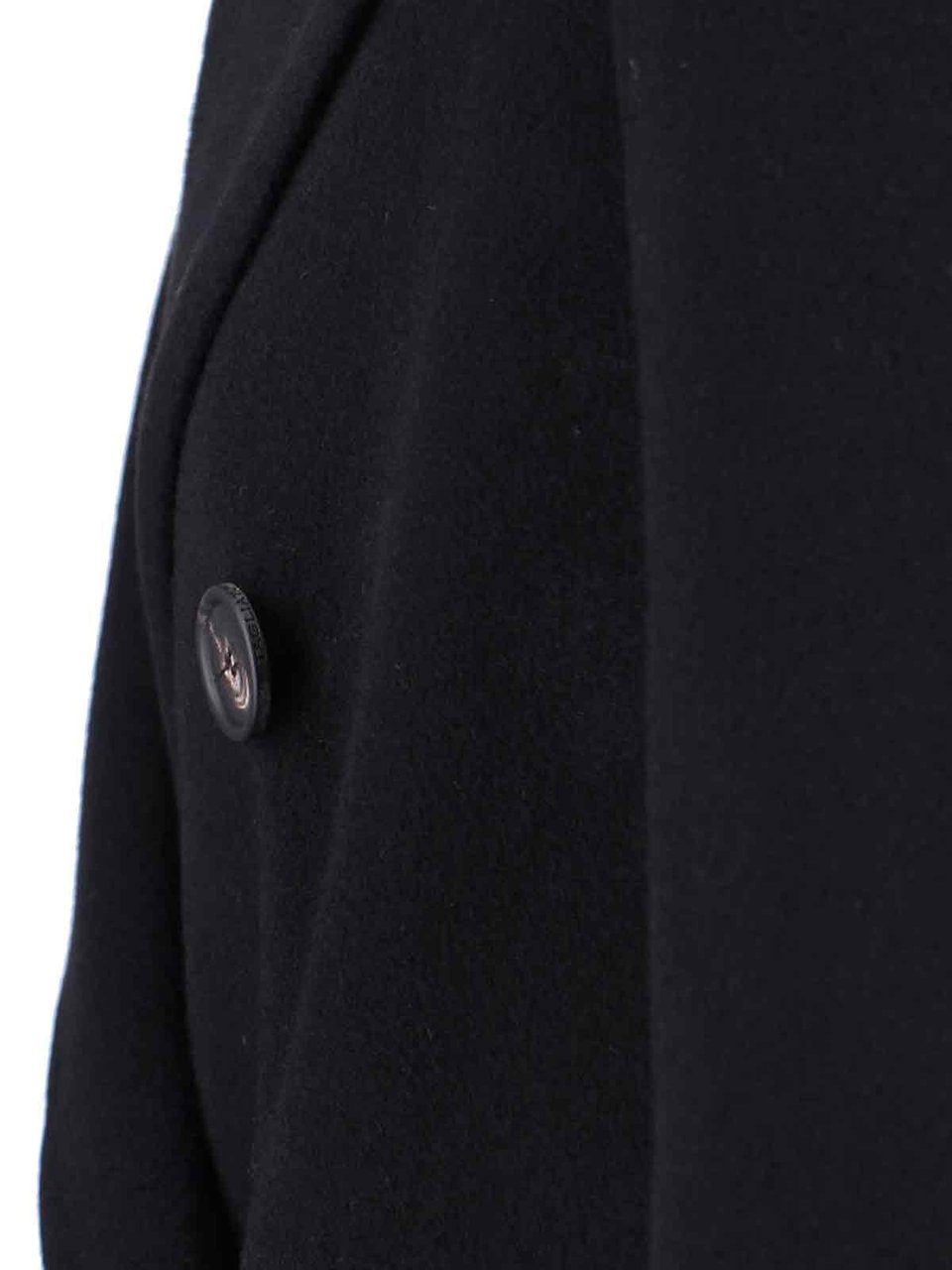 Tagliatore Black Jole Double-Breasted Cashmere Coat Zwart