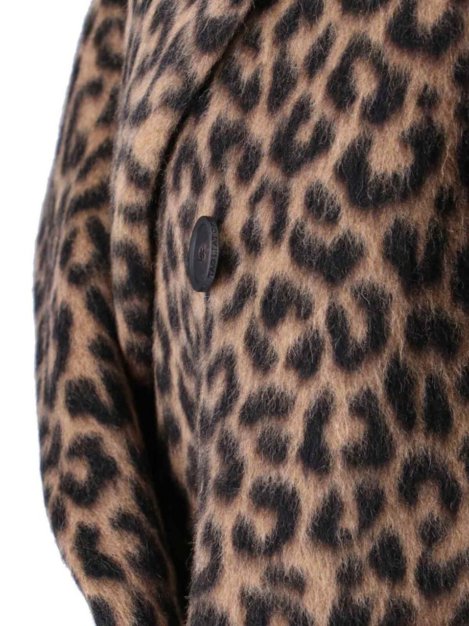 Tagliatore Jole Coat Midi Double-Breasted – Brown Animalier Bruin