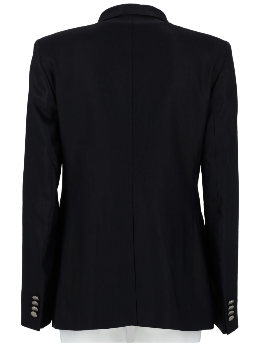 Tagliatore Tailored Double-Breasted Jacket With Metallic Accents Zwart