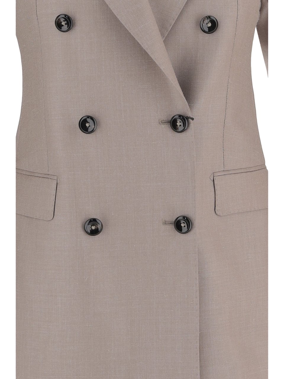 Tagliatore Tailored Beige Wool and Silk Blend Jacket Grijs