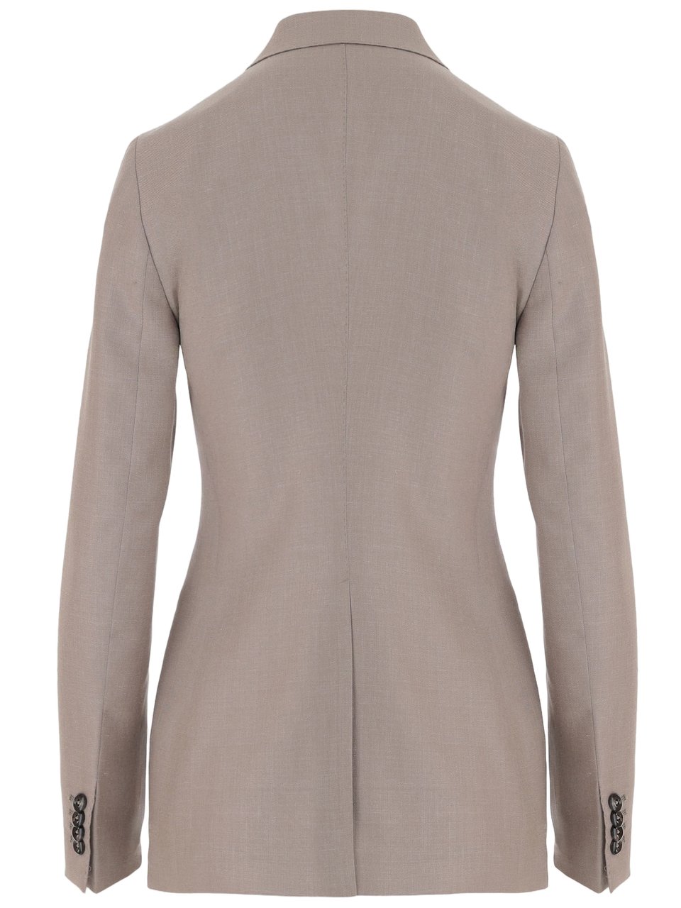 Tagliatore Tailored Beige Wool and Silk Blend Jacket Grijs