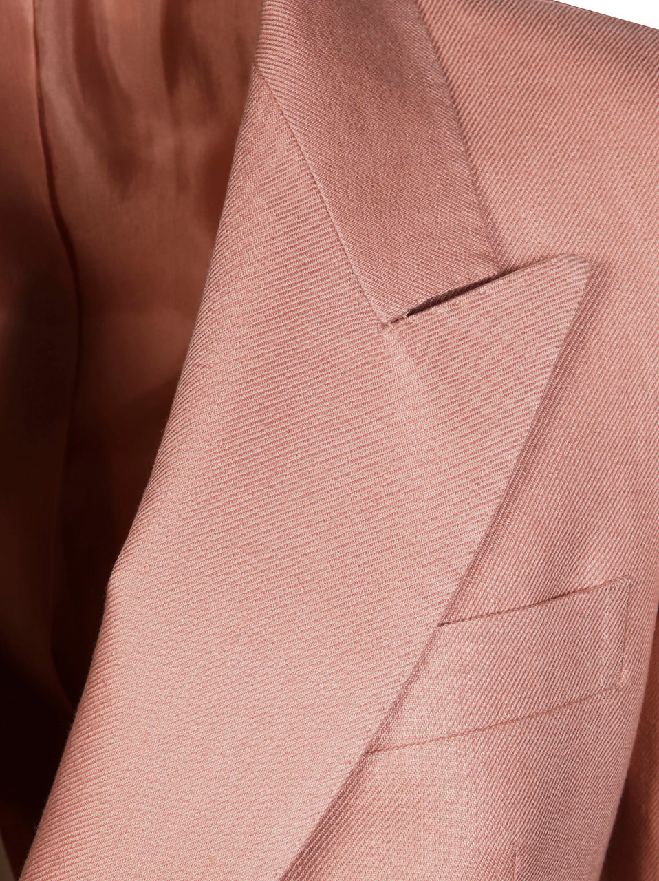 Tagliatore Double-Breasted Linen Blazer with Central Vent Roze