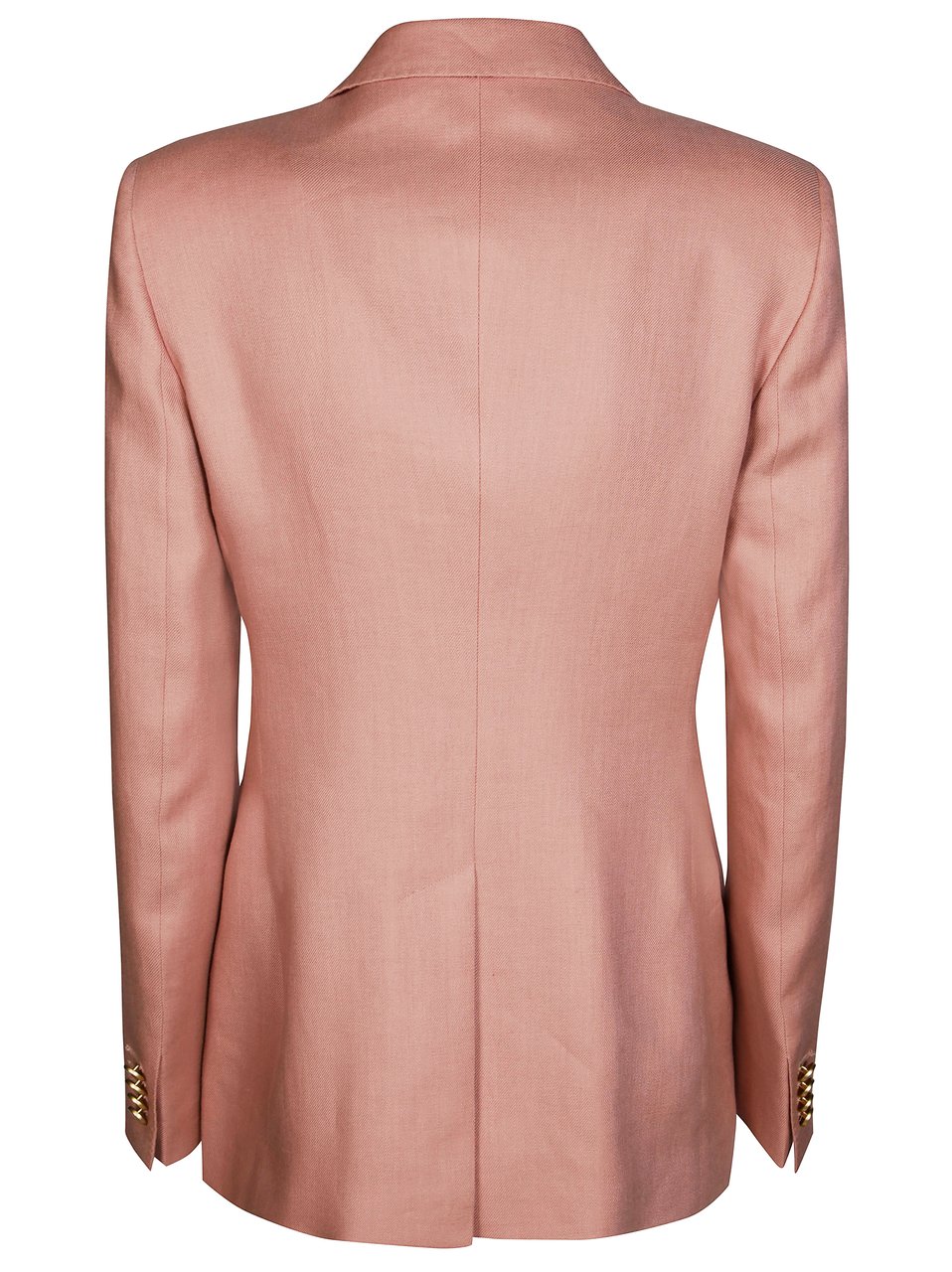 Tagliatore Double-Breasted Linen Blazer with Central Vent Roze
