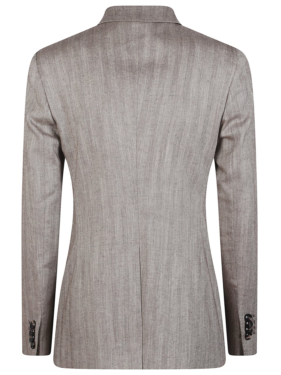 Tagliatore Brown Double Breasted Peak Lapels Blazer Grijs