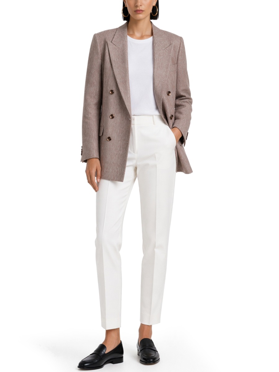 Tagliatore Cotton Structured Front Flap Blazer Grijs