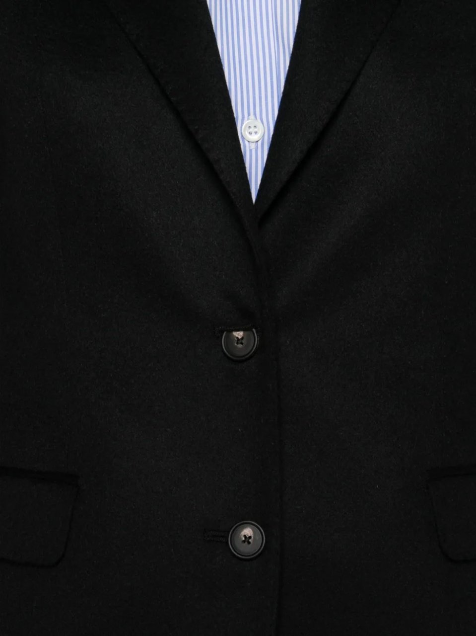 Tagliatore Black Classic Lapels Single Breasted Blazer Zwart