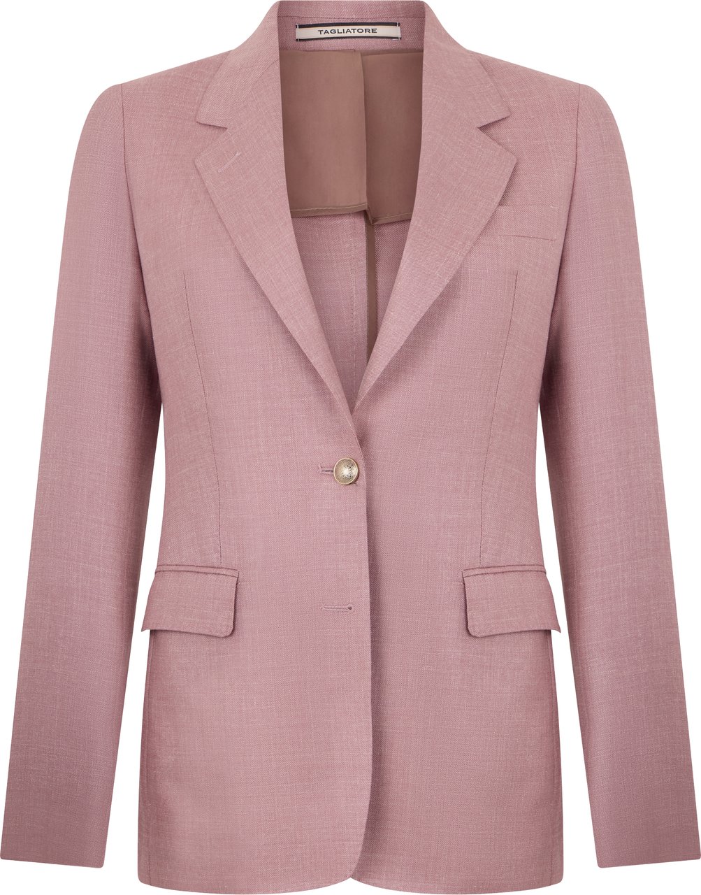 Tagliatore Single-breasted blazer in viscose blend Roze