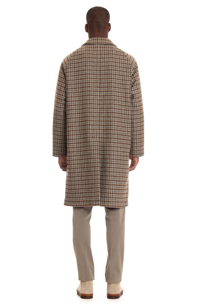 Tagliatore Houndstooth Coat Model Loyd Roze