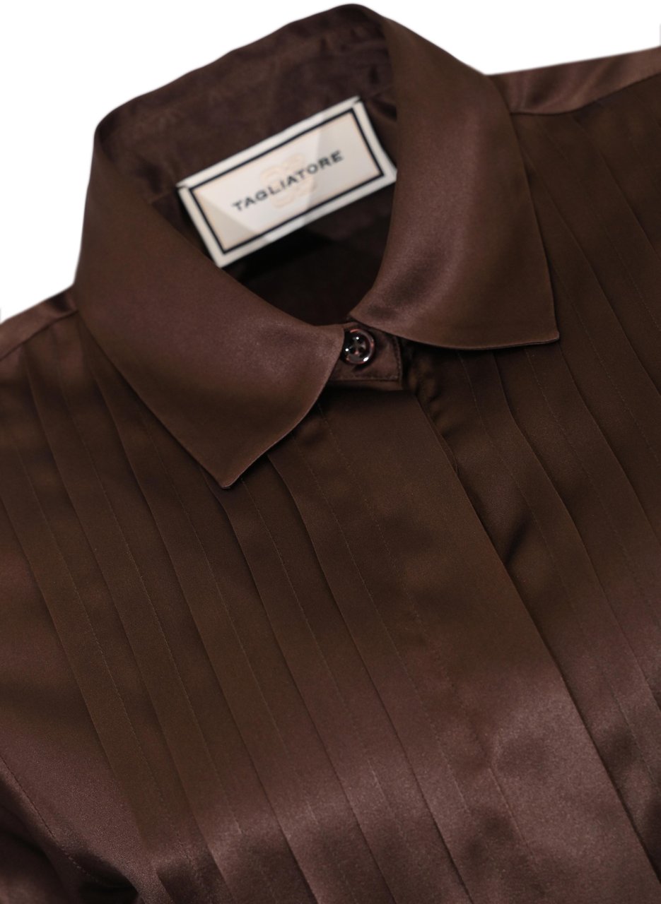 Tagliatore Shirts Brown Bruin