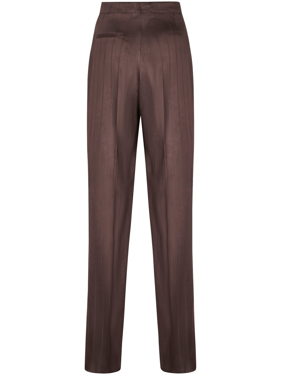 Tagliatore Tailored Brown Trousers with Vertical Pinstripes Grijs