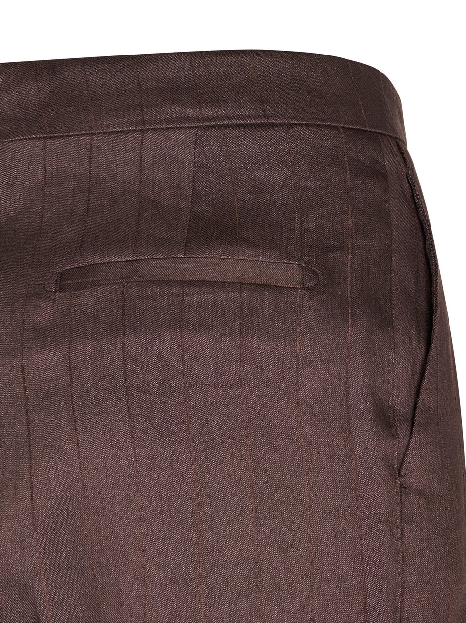 Tagliatore Tailored Brown Trousers with Vertical Pinstripes Grijs