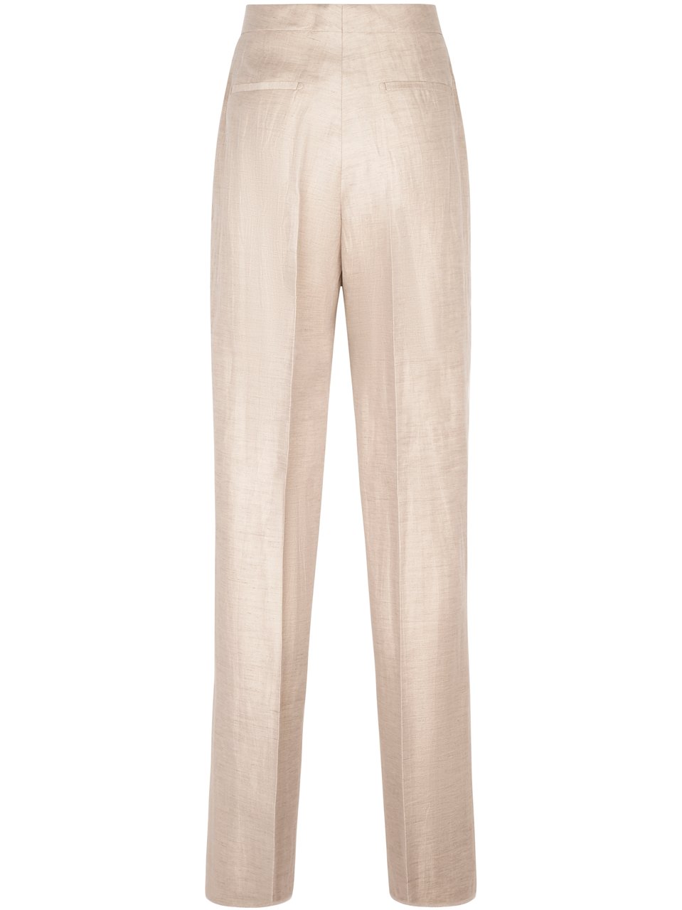 Tagliatore Straight-Leg Trousers with High Waist and Subtle Sheen Neutraal