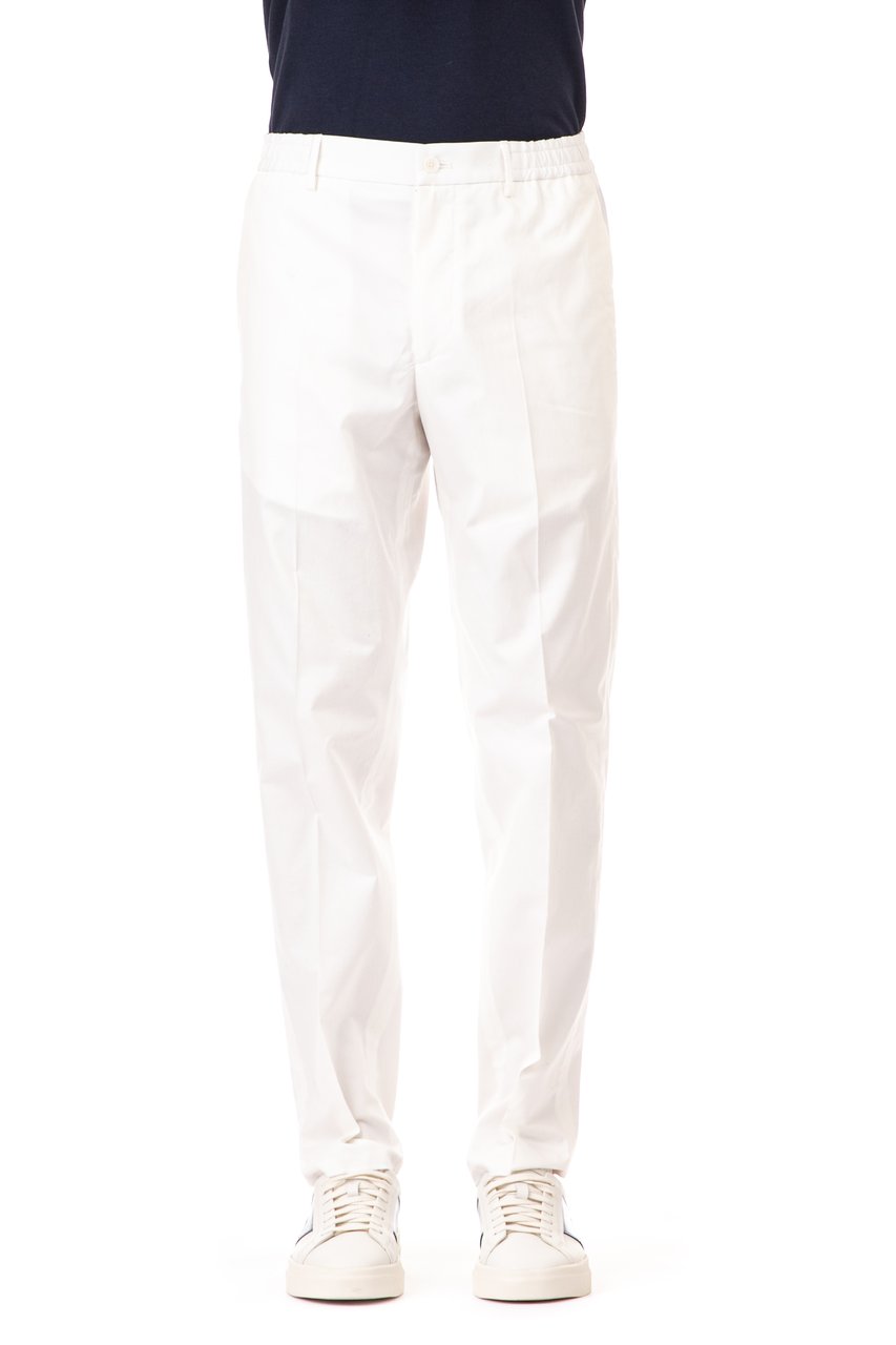 Tagliatore Cotton Elastic Waist Garcon Trousers Neutraal