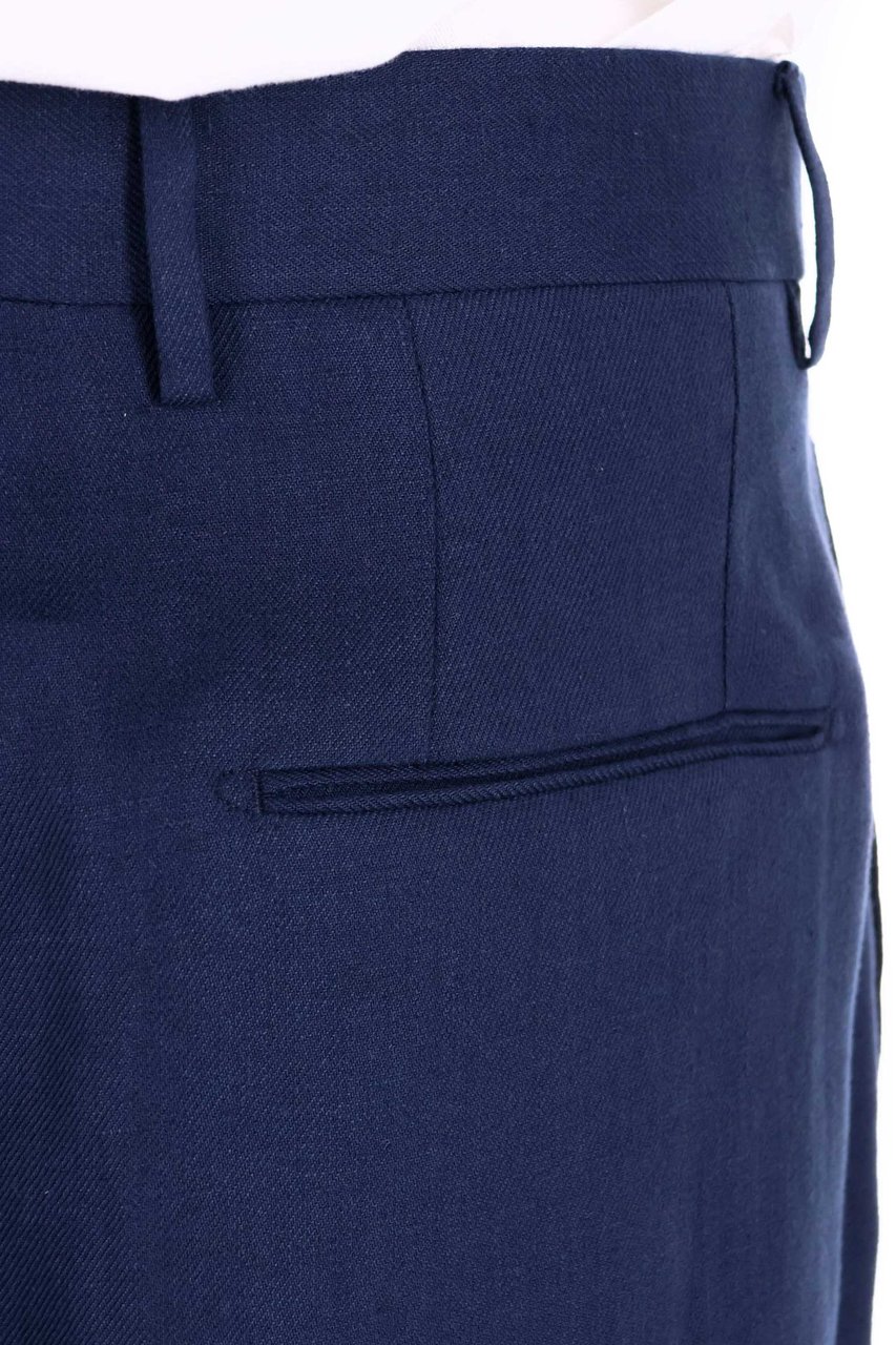 Tagliatore Over Fit Pure Linen Trousers Zwart