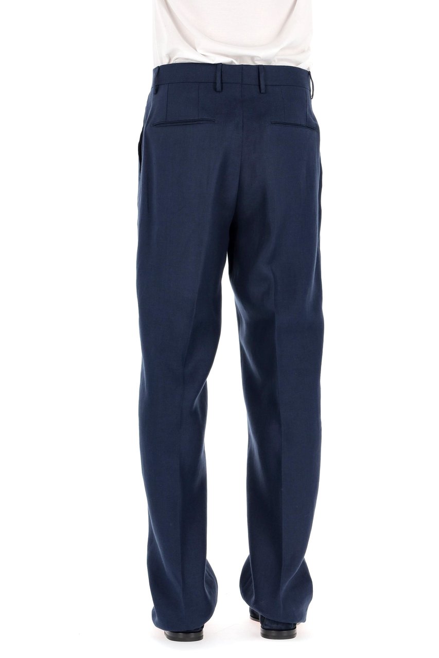 Tagliatore Over Fit Pure Linen Trousers Zwart