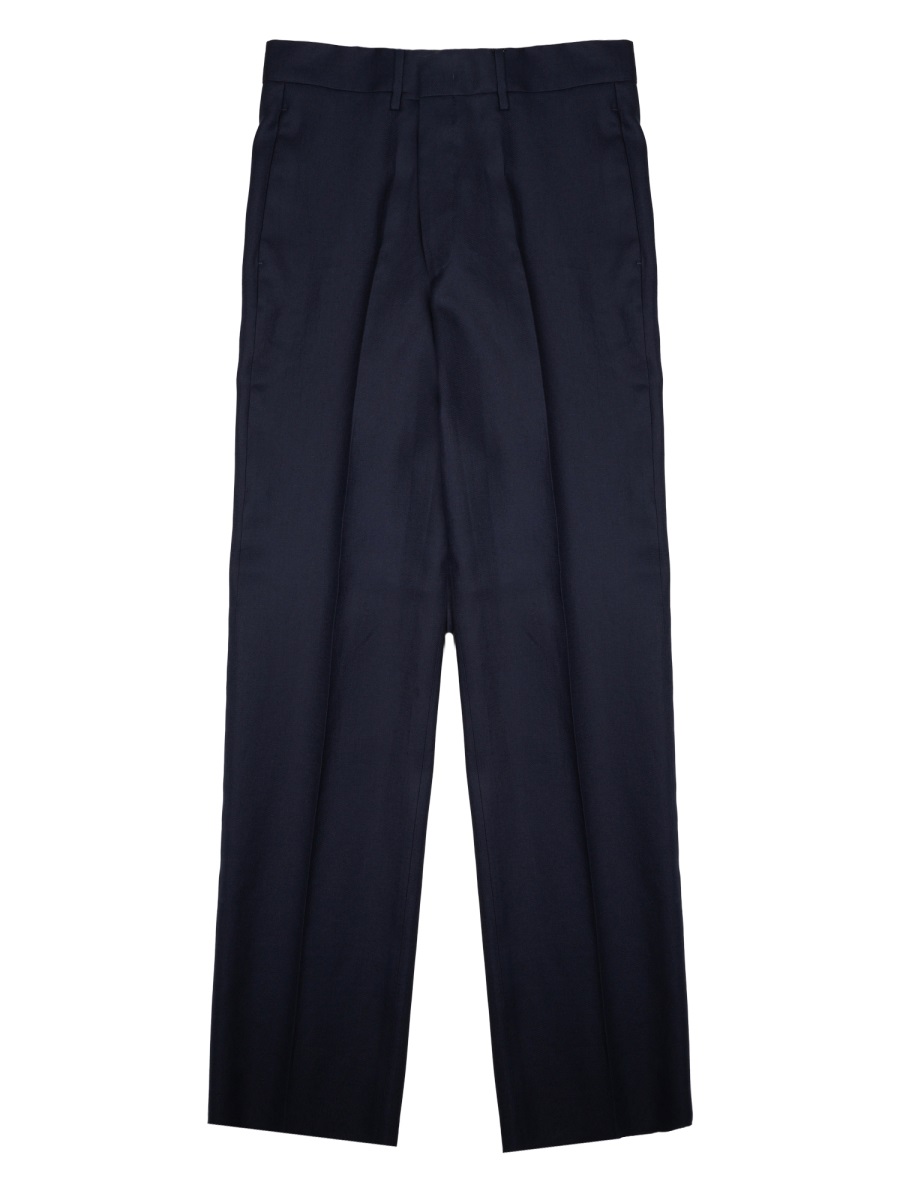 Tagliatore Straight-Leg Trousers with Subtle Pleats and Belt Loops Zwart