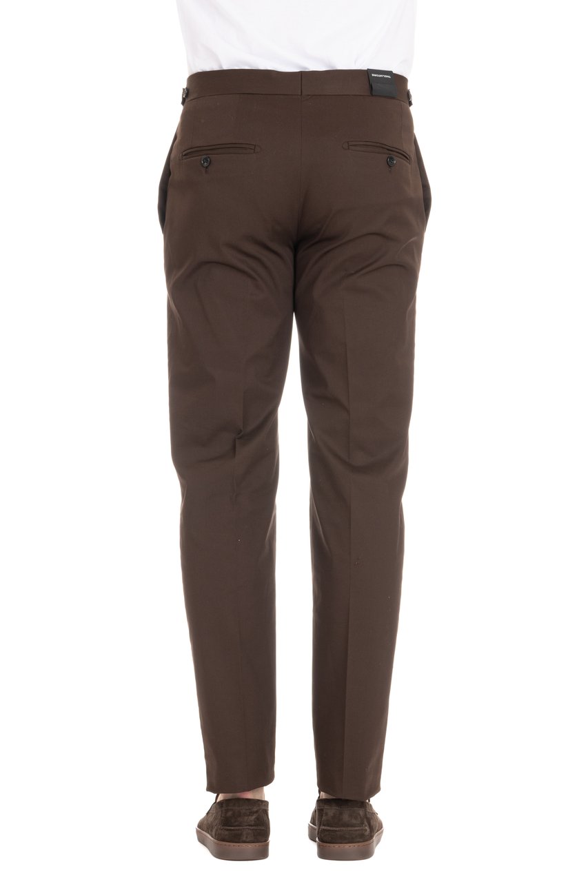 Tagliatore Newbros Cotton Satin Trousers Zwart