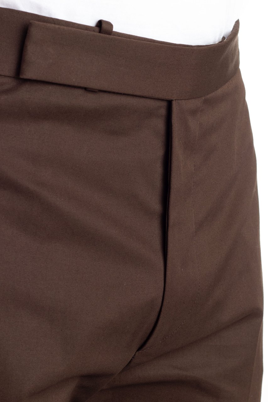 Tagliatore Newbros Cotton Satin Trousers Zwart