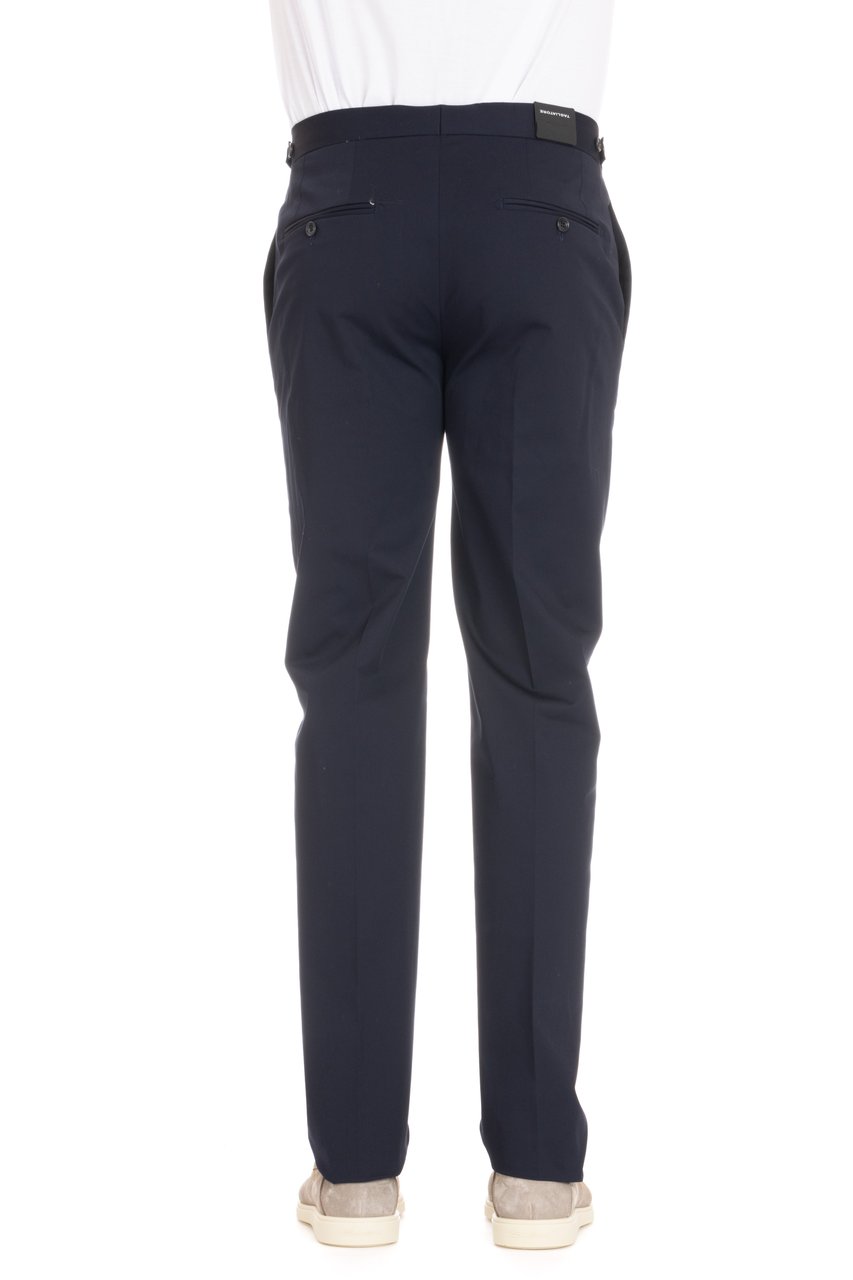 Tagliatore Newbros Cotton Satin Trousers Zwart