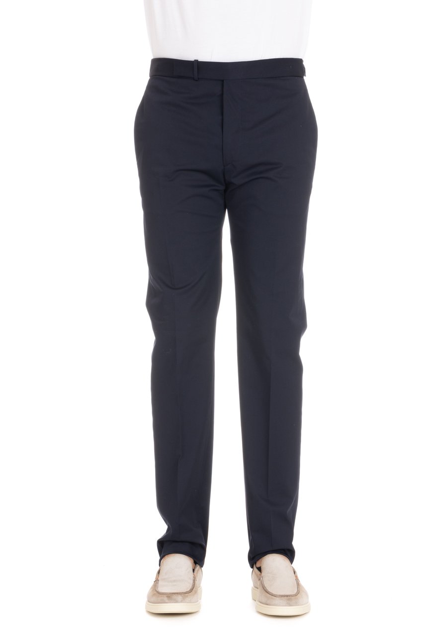 Tagliatore Newbros Cotton Satin Trousers Zwart