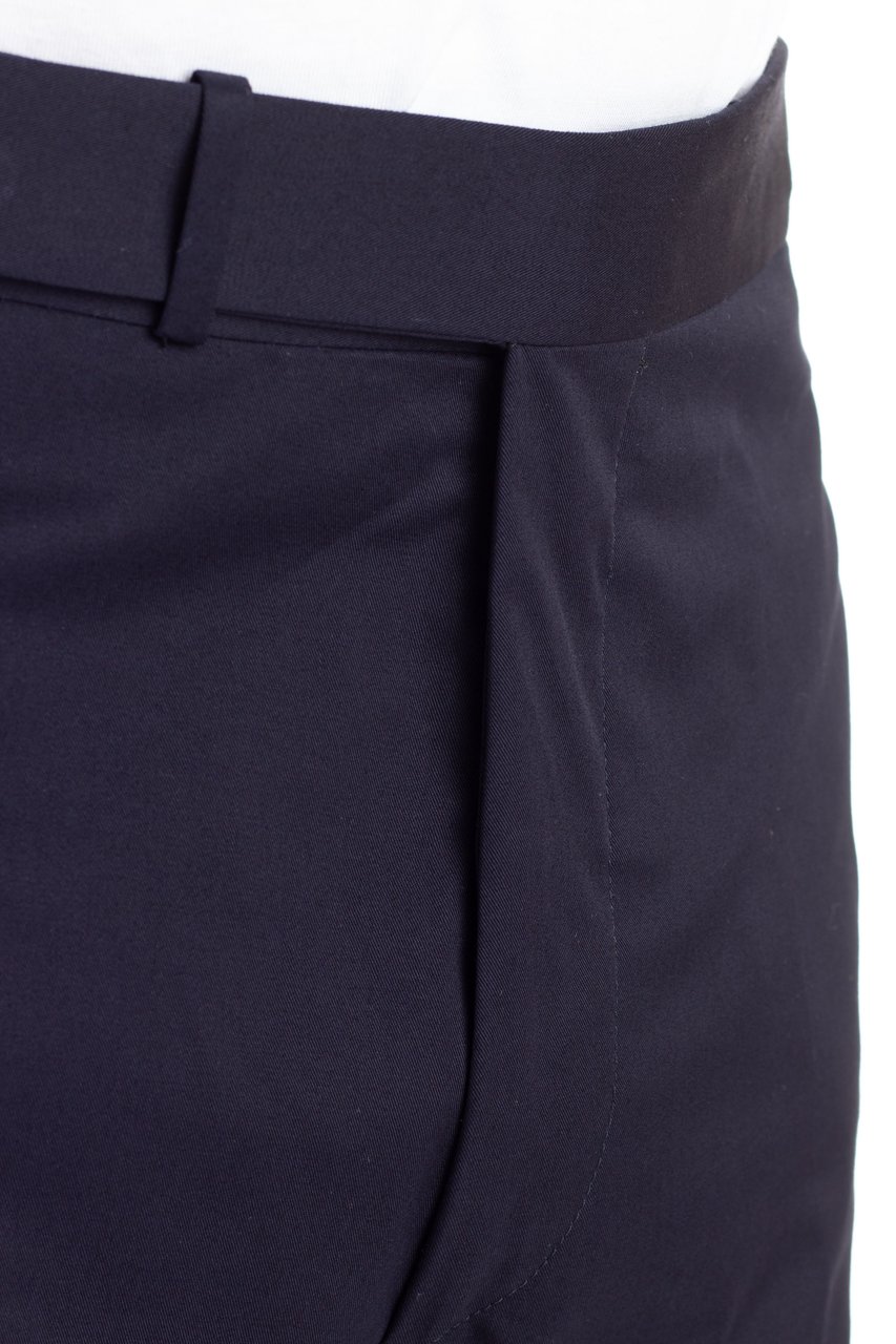 Tagliatore Newbros Cotton Satin Trousers Zwart