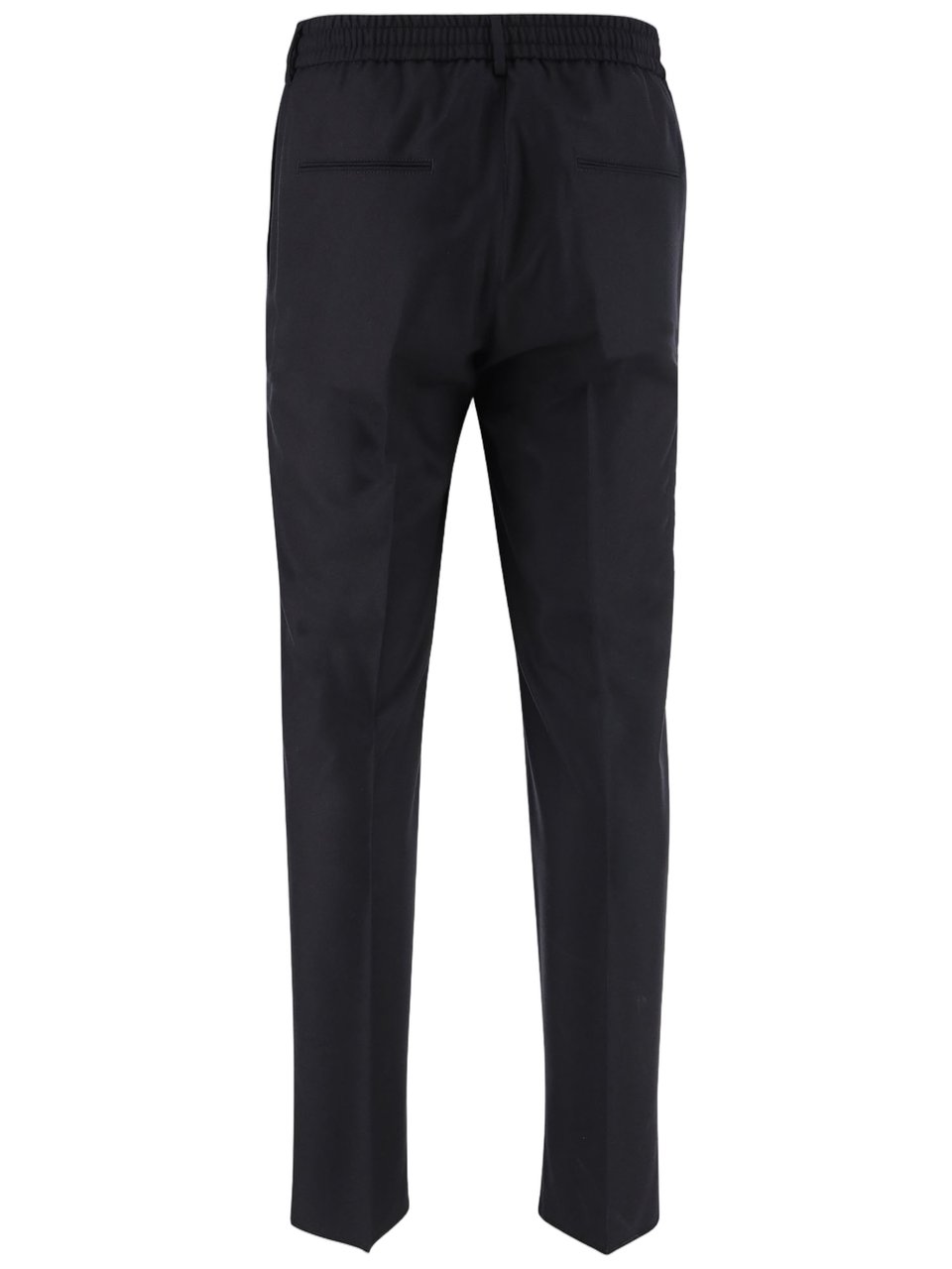 Tagliatore Tailored Stretch Wool Pants With Adjustable Waist And Pressed Pleats Blauw