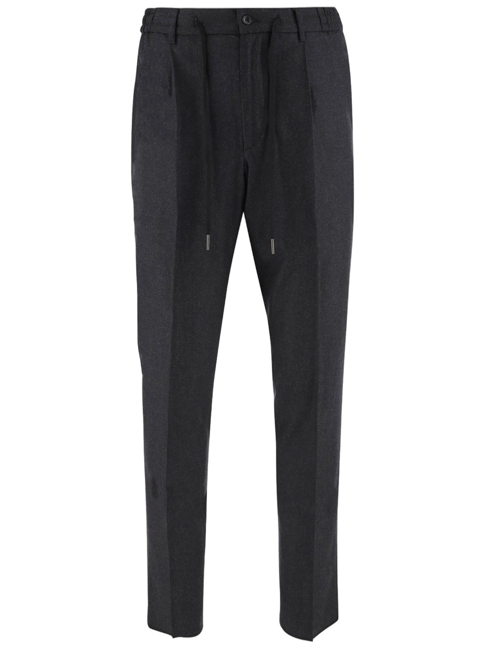 Tagliatore Tailored Stretch Wool Pants With Adjustable Waist And Structured Silhouette Zwart