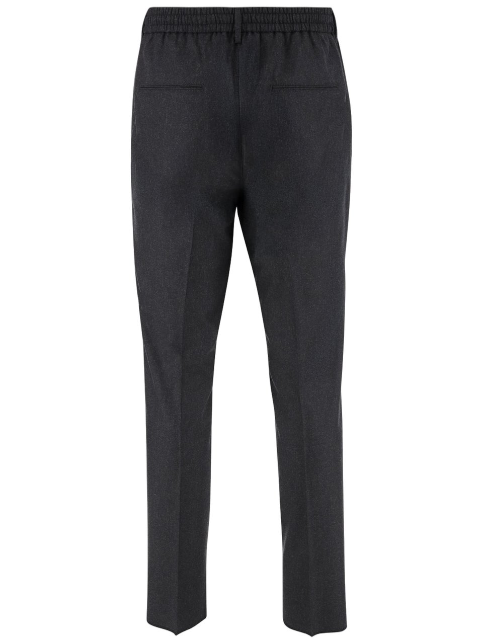 Tagliatore Tailored Stretch Wool Pants With Adjustable Waist And Structured Silhouette Zwart