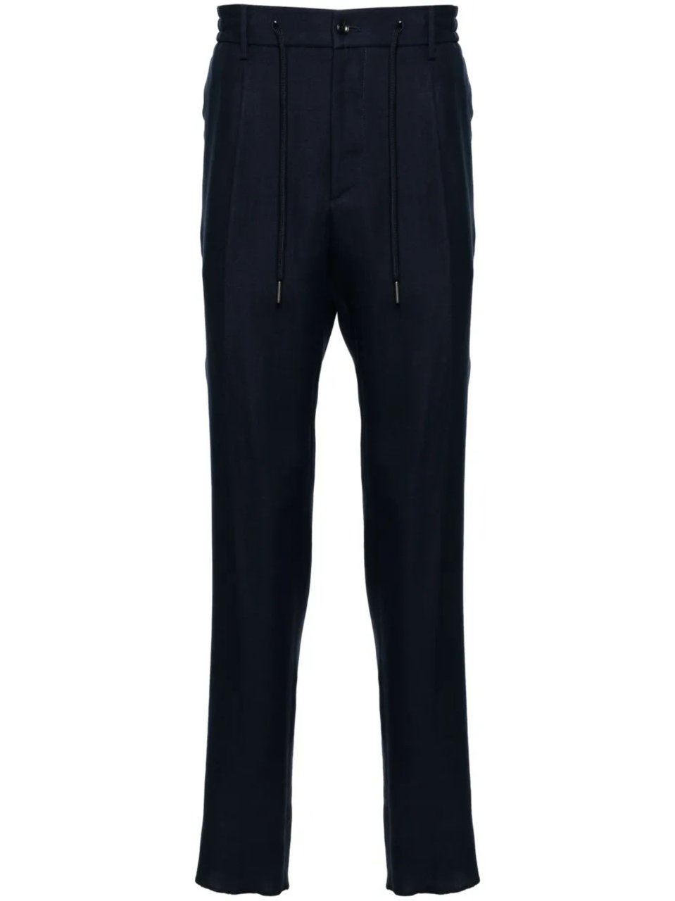Tagliatore Tailored Tapered Drawstring Icoman Trousers Zwart