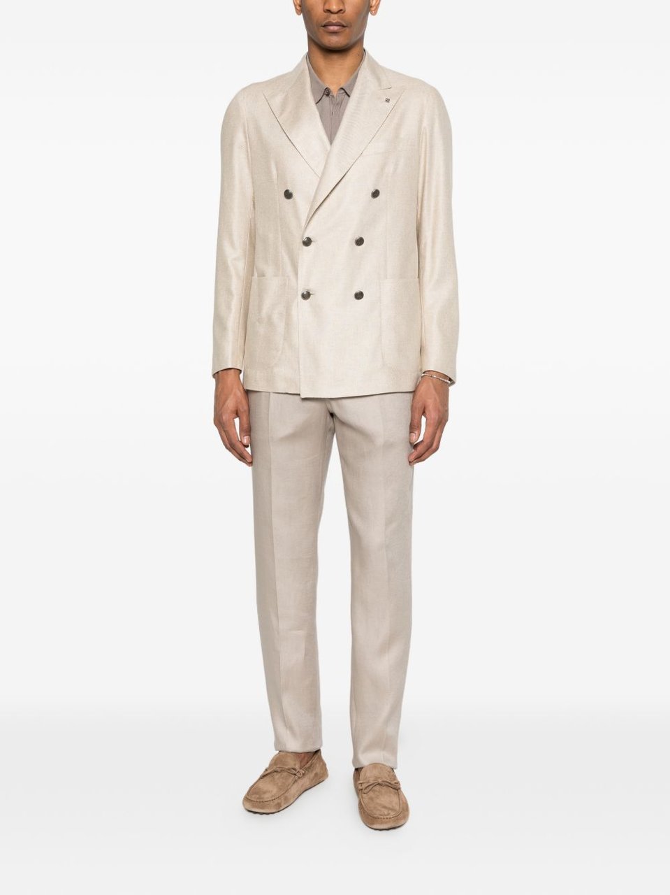 Tagliatore Icoman Light Grey Drawstring Trousers Neutraal