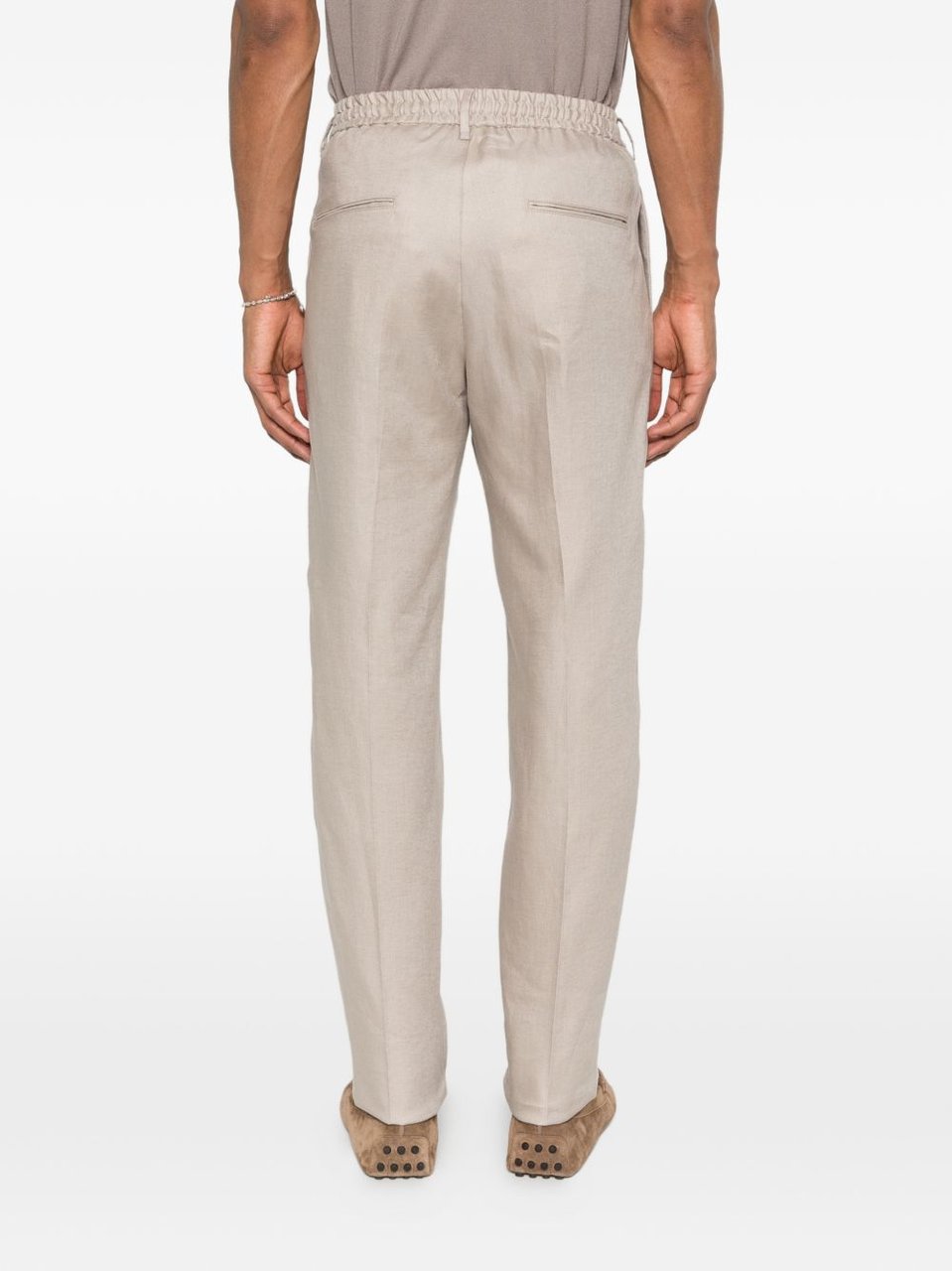 Tagliatore Icoman Light Grey Drawstring Trousers Neutraal