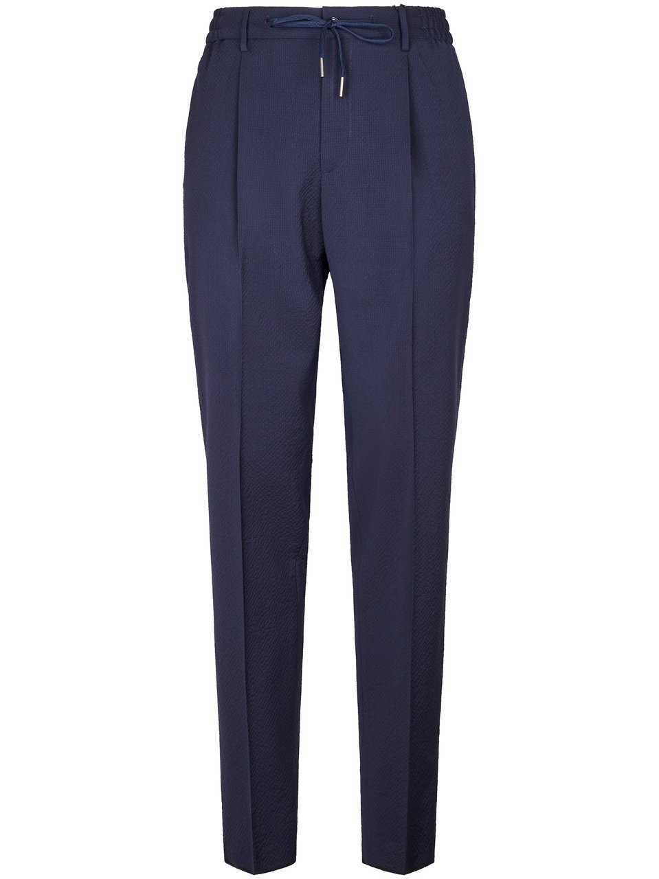 Tagliatore Tailored Blue Trousers with Textured Fabric Surface Zwart