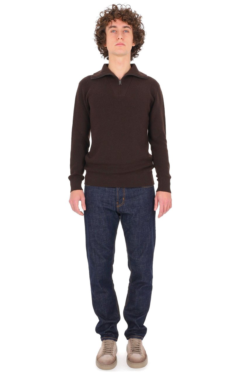 Tagliatore Linton Virgin Wool Truck Driver Sweater Zwart