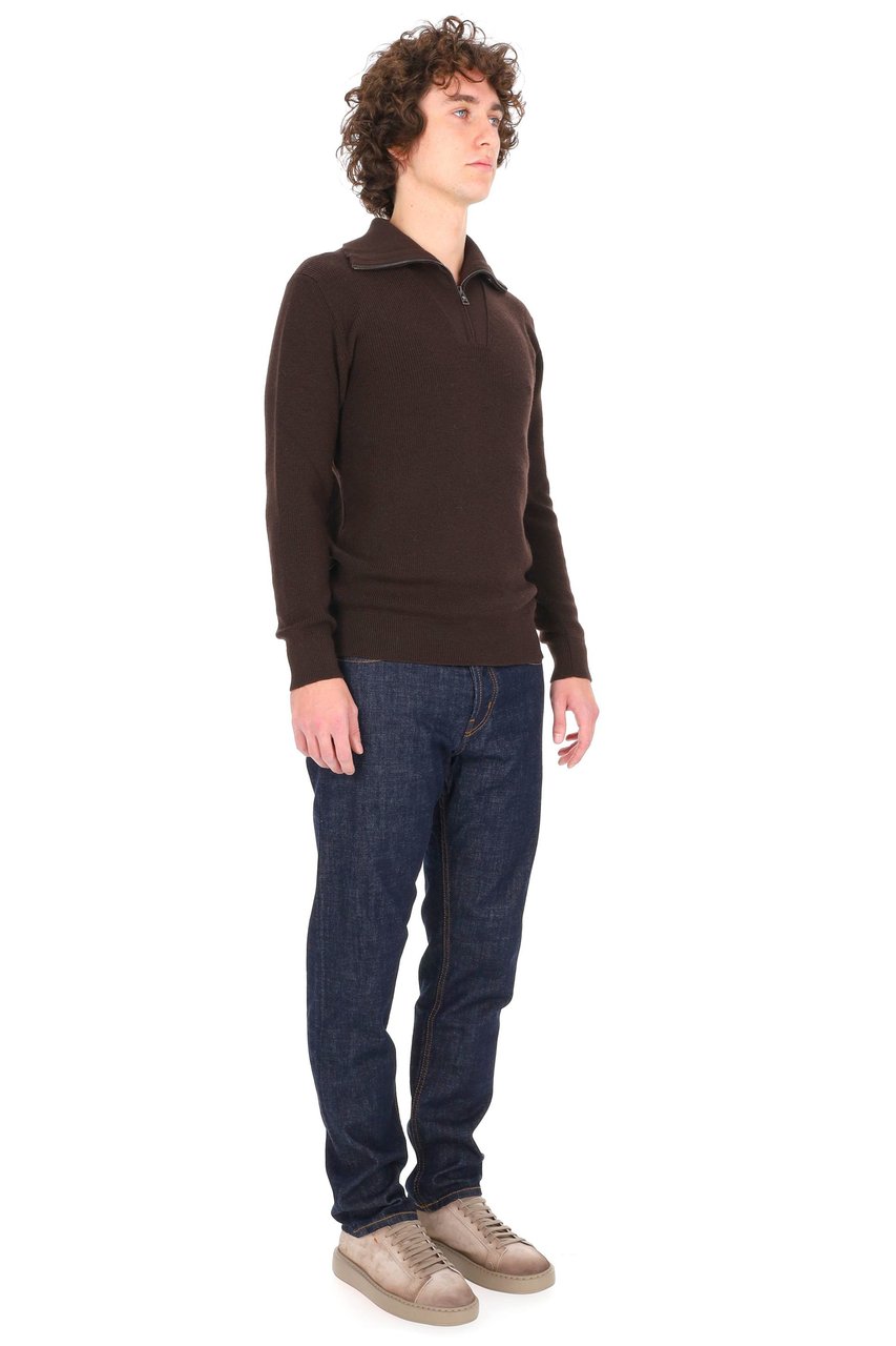 Tagliatore Linton Virgin Wool Truck Driver Sweater Zwart