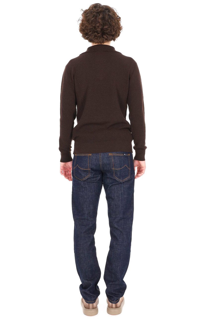 Tagliatore Linton Virgin Wool Truck Driver Sweater Zwart