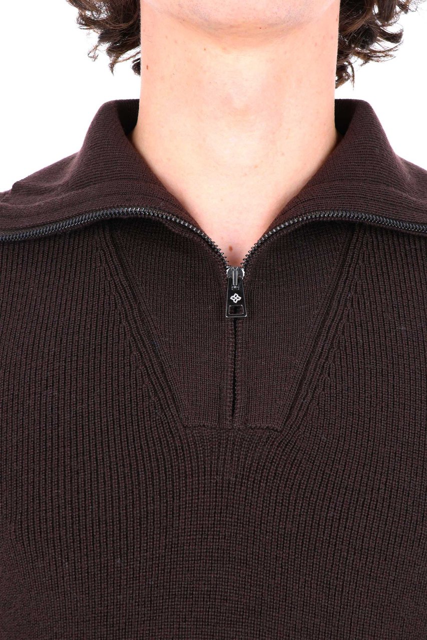Tagliatore Linton Virgin Wool Truck Driver Sweater Zwart