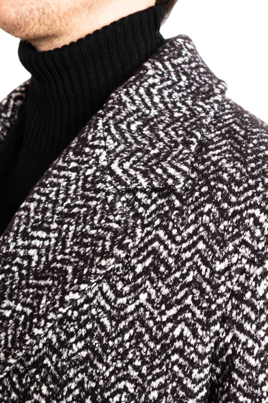 Tagliatore Royce Wool-Cotton Double-Breasted Coat Grijs